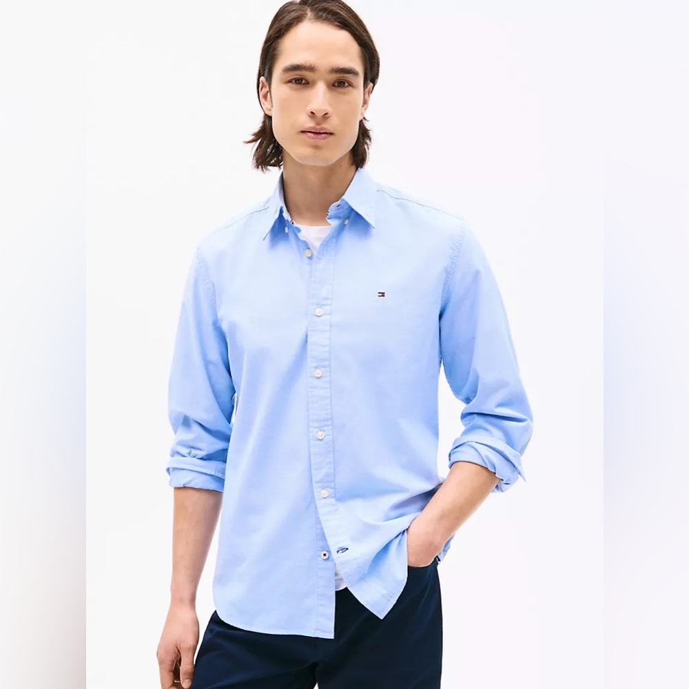 Tommy Hilfiger Men's Light Blue Shirt Size XS